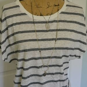 CABI Boxy Horizontal Stripe Blouse